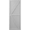 Ekena Millwork Americraft 6-Board Wood 2 Equal Panel Frmd Board-n-Batten Shutters w/ Dubl Z-Bar, ARW102BF621X77PRH ARW102BF621X77PRH - alternate 6